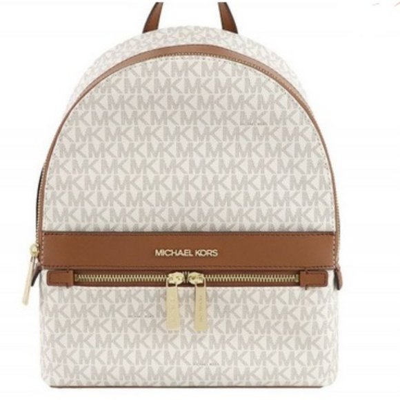 MICHAEL KORS Kenly Medium Backpack Signature Vanilla Bag - Picture 3 of 16